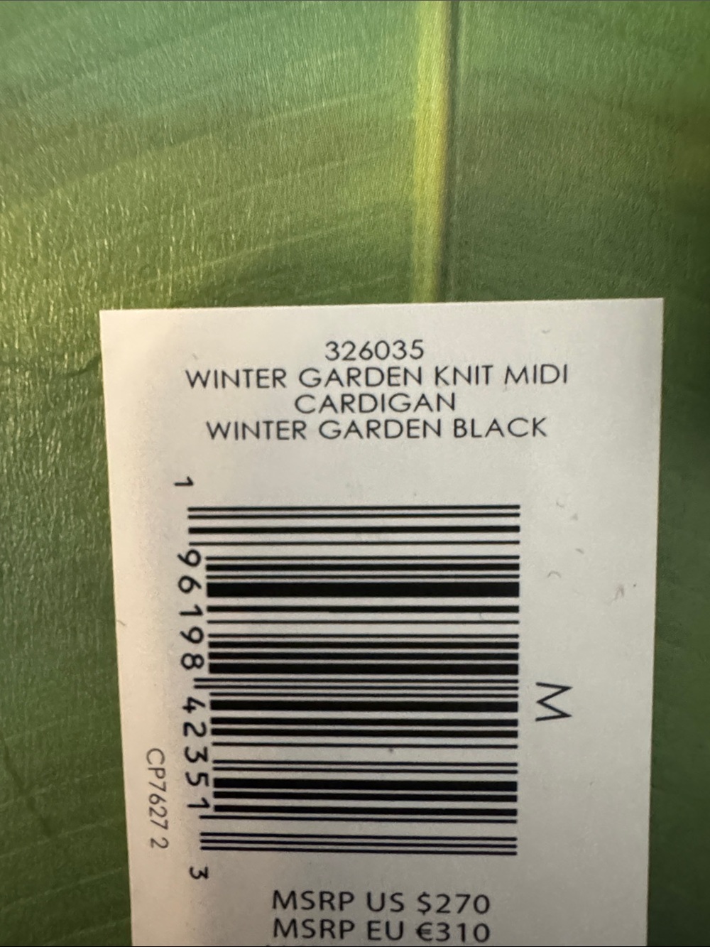 Winter Garden Knit Midi Cardigan - Black/Green/Yellow